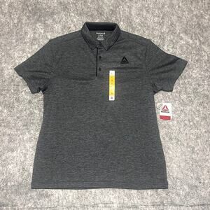 Men's Reebok Golf Polo Shirt, Size L, Gray, Athletic Short Sleeve NWT